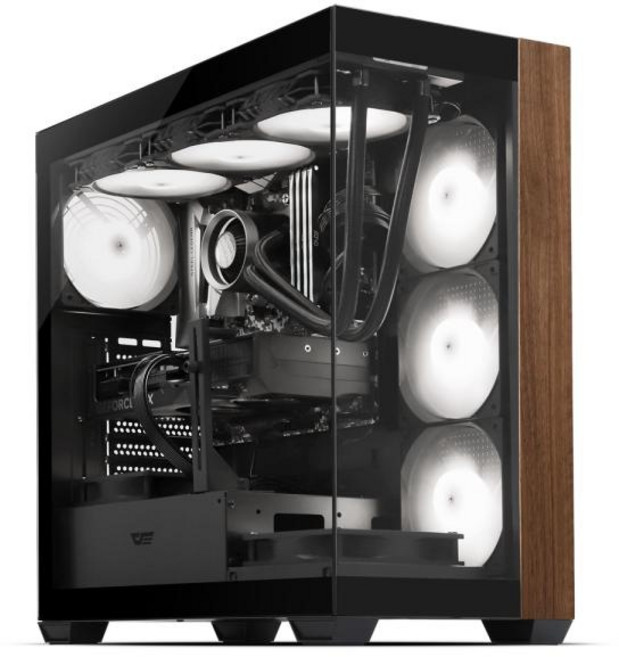 darkFlash DS900 ARGB 강화유리 (블랙 우드), 1개