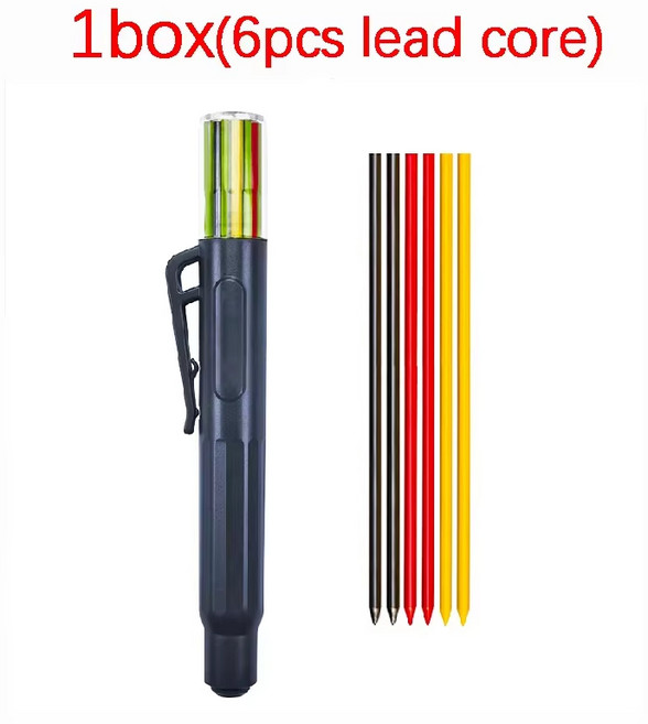 일상채움 2.8mm 샤프식 긴촉 목공용 목수 연필 블랙 1개, 1팩, 2.8cm