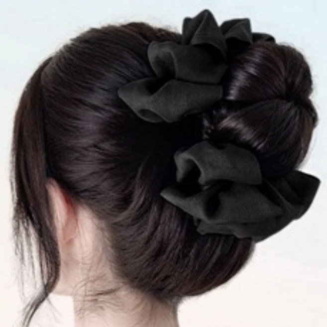 [일체형] 셔링 리본 똥머리 가발 악어집게핀 (8종 택1)