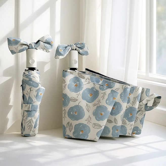 뉴하 플라워가든 UV 자외선차단 접이식 원터치 3단 자동 우산 양산