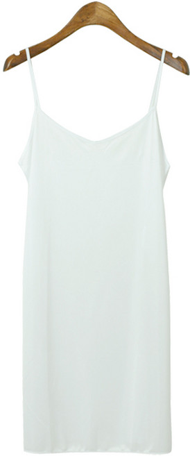 실크터치 끈조절 슬립 베이직이너원피스 홈웨어잠옷