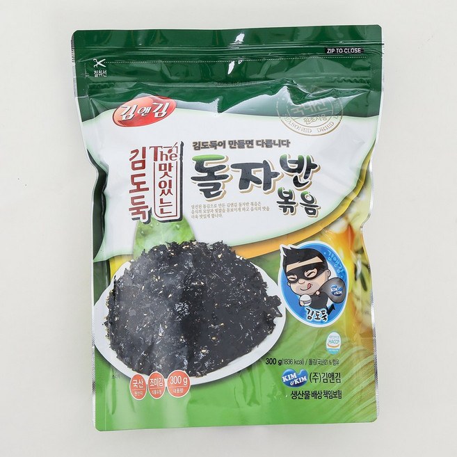 한진건해 국산 돌김 김앤김 김도둑 더맛있는 돌자반 볶음, 500g, 1개