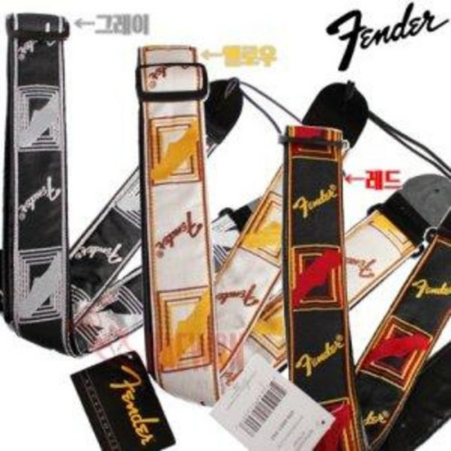 Fender 기타스트랩 어깨끈 통기타 일렉기타 베이스, 옵션을선택해주세요, 색상:그레이, 1개