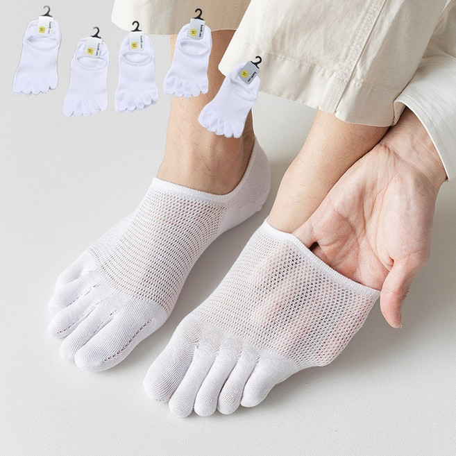 여름 남성 발가락양말 메쉬 바람숑숑 발가락덧신 5결레세트