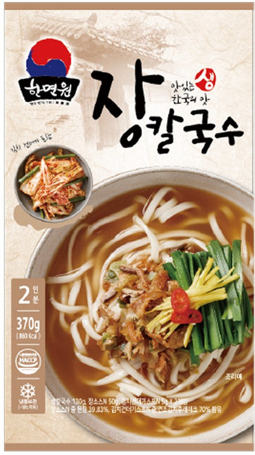 [한국제면] 한면원 장칼국수 2인분, 1개, 370g