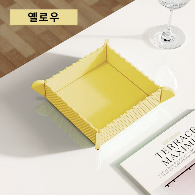 윈터커넥트 3in1 다기능 마그네틱 실리콘 접이식 매트 냄비받침+아웃도어 도마+정리박스, 옐로우, 1개