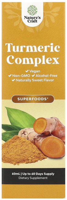 Nature's Craft 강황 복합체 알코올 무함유 천연 단맛 60ml, NaturesCraft강황복합체알코올무함유천연단맛60m, 1개 - 쿠팡