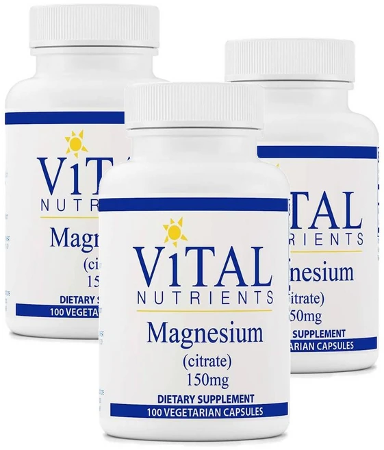 바이탈 뉴트리언츠 마그네슘 시트레이트 150mg 캡슐 Vital Nutrients Magnesium Citrate, 100정, 3개 - 쿠팡