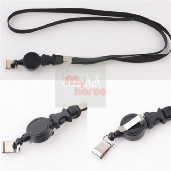 마이하루 사원증릴홀더목걸이줄 릴홀더 명찰목걸이줄, 흰색