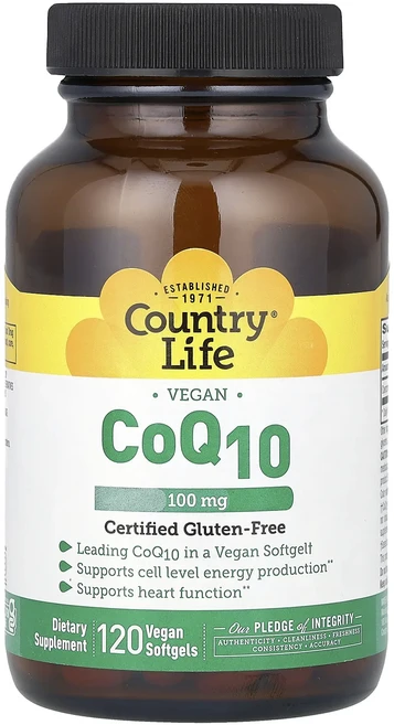 새해 첫좋은선물 Country Life 비건 CoQ10 100mg 비건 소프트젤 120정 제대로 할인합니다, 1개 - 쿠팡