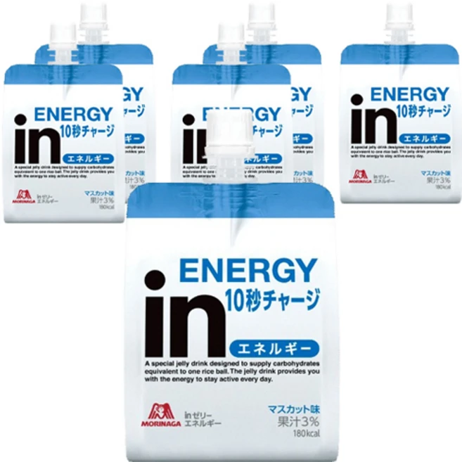 모리나가제과 in젤리 10초만에 영양보충 에너지 머스캣맛 180g x6개묶음, 6개 - 쿠팡