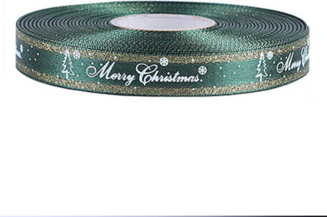 크리스마스리본 크리스마스포장지 선물 포장 끈, 03_메탈릭리본15mm 10y 1개 초록