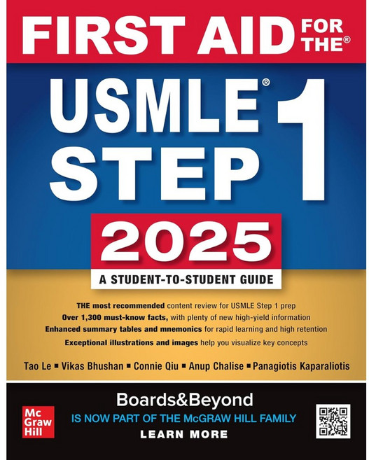2025 First Aid for the USMLE Step 1 미국 의사 면허 시험 국가고시 준비 도서 책