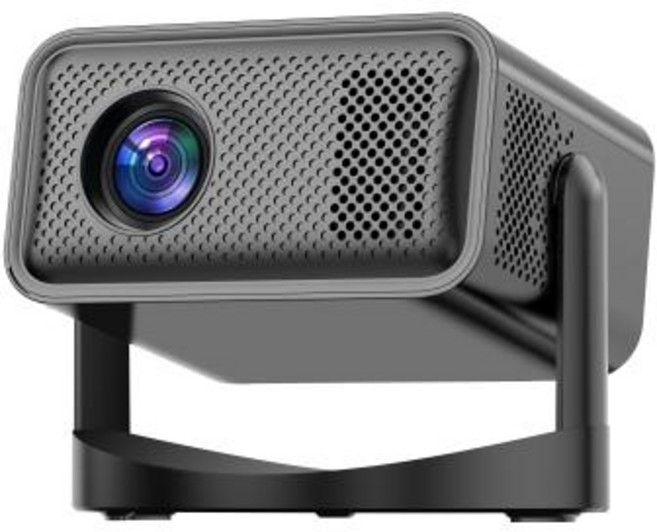 카이아쿠아 네이티브 1080P 650ANSI 4K 안드로이드 11 L018 360 자동 키스톤 초점 에어 마우스 Wifi6 BT5.2 휴대용 야외 프로젝터, Black, EU 플러그, 1개, 2) Black