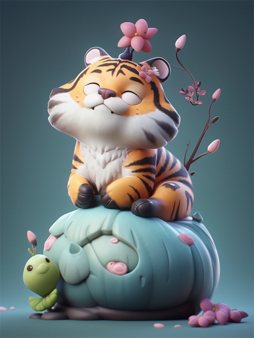 사랑스러운 호랑이 캐릭터즈 조각퍼즐 재물납복 12간지 인호 호랑이띠 타이거 풍수 그림퍼즐 300 500 700 1000조각, 재물납복 사랑스러운 호랑이 캐릭터즈 퍼즐6번, 300피스, 1개