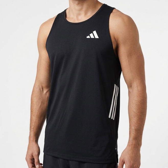 아디다스 남성 러닝 민소매 경량 나시티 시원하고 쾌적한 탱크 탑 마라톤 헬스 트레드밀 스포츠 티셔츠
