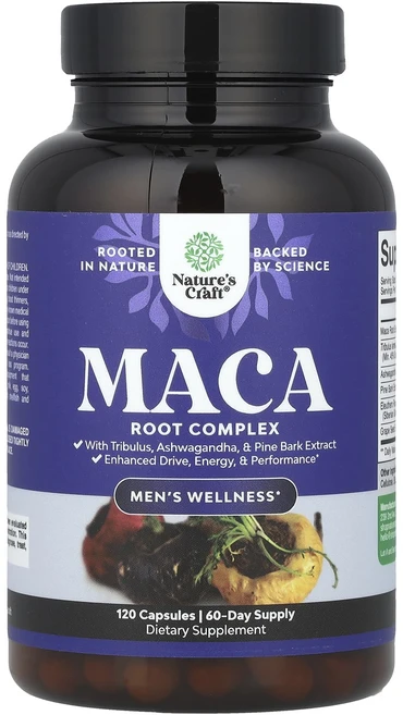 몸관리하세요 겨울입니다 Nature's Craft 남성 웰니스 마카 뿌리 복합체 캡슐 120정 특별관리진행, NaturesCraft남성웰니스마카뿌리복합체캡슐120정, 1개 - 쿠팡