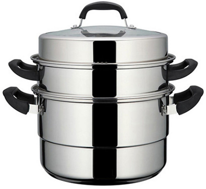 코카코 뉴2단 스텐 찜기 양수 곰솥 찜냄비 스팀 쿠커 채반, 1개, 30cm