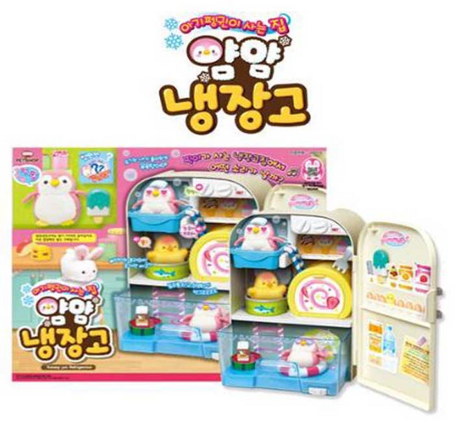 미미월드 얌얌펫 미미펫샵 아기펭귄이 사는 집 얌얌냉장고!!!여아선물추천!!!, 1개