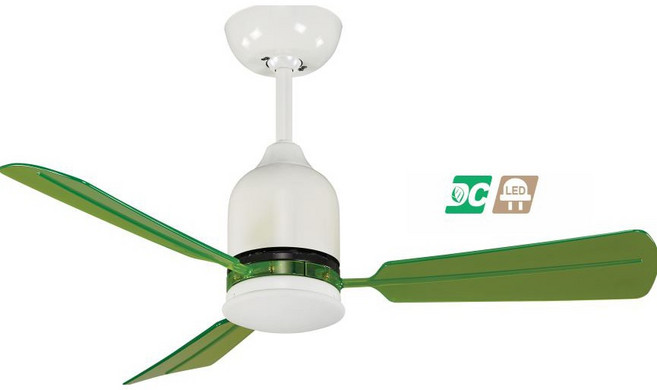 穩帝士 36吋 DC直流變頻吊扇燈 LED 16瓦 遙控, 綠