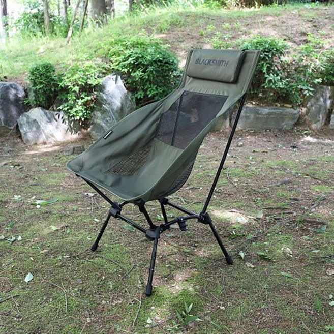 블랙스미스 캠핑 경량체어 접이식 캠핑의자, 카데코 블랙스미스 점보 와이드 경량체어 /캠핑의자/야외, 카키, 1개