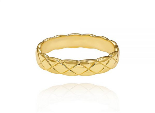 14K 금반지 여자반지 골드 여자 여성 데일리 레이어드 퀼팅 링 반지