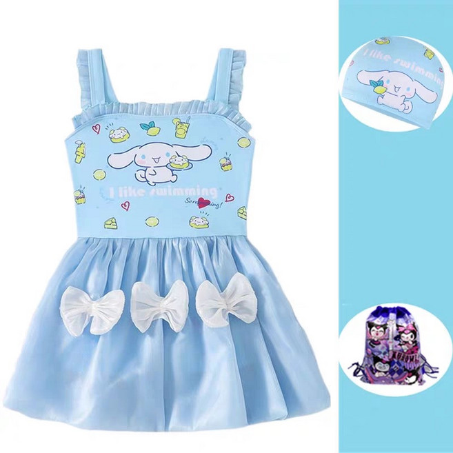 라움리에 여아 산리오 공주 레이스 리본 원피스 수영복
