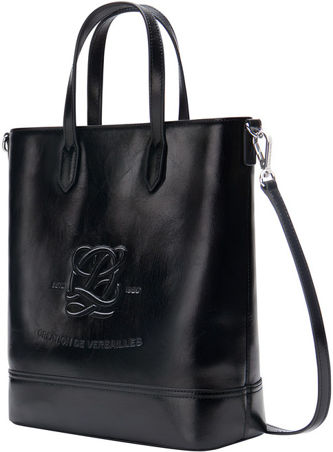 루이까또즈 여성 블랙 가죽 크로스백 겸 토트백 HR3FM08FA4BL