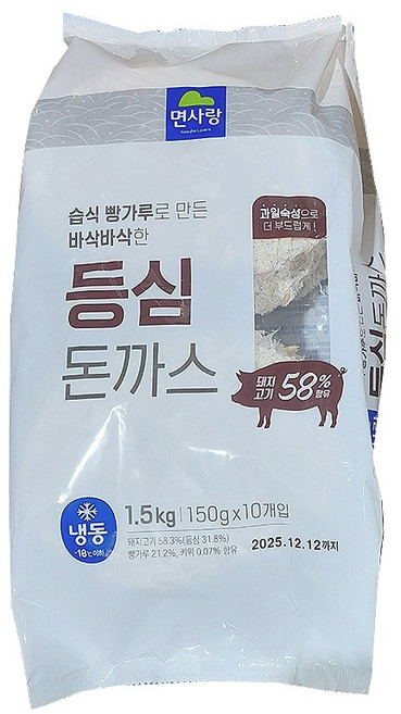 면사랑 등심돈까스 (150gx10개입), 1.5kg, 1개