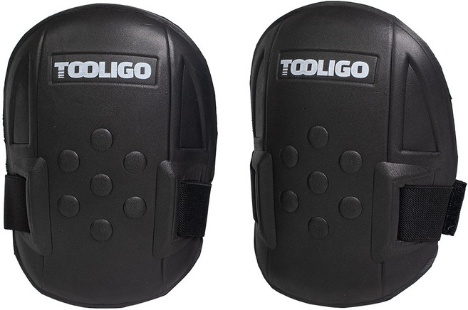 툴리고 초경량 무릎보호대 타일 작업 시공 작업용 쿠션 패드, 1세트, 검정색