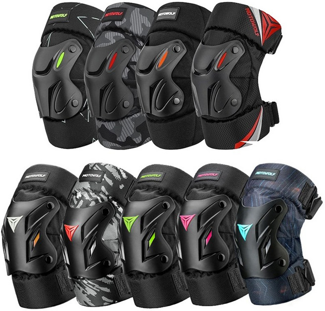 모토울프 오토바이 무릎 보호대 팔꿈치 세트, B타입 팔꿈치, 카모, 1개