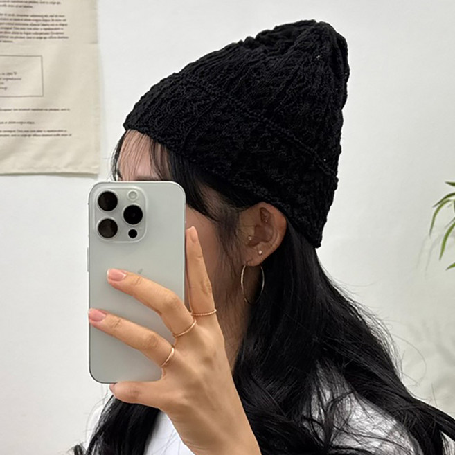 봄 여름 썸머 니트 비니 모자 국내생산