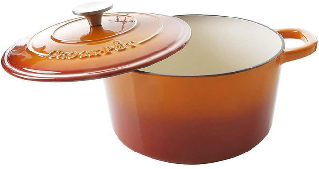 Crock-Pot Artisan 원형 에나멜 주철 더치 오븐 5쿼트, 1개, 32cm
