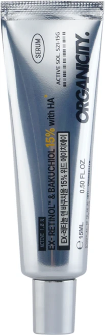 OGC Ex-레티놀 앤 바쿠치올 15% 위드 히알루론산 모공 세럼 (고순도 레티놀 1%), 1개, 15ml - 쿠팡