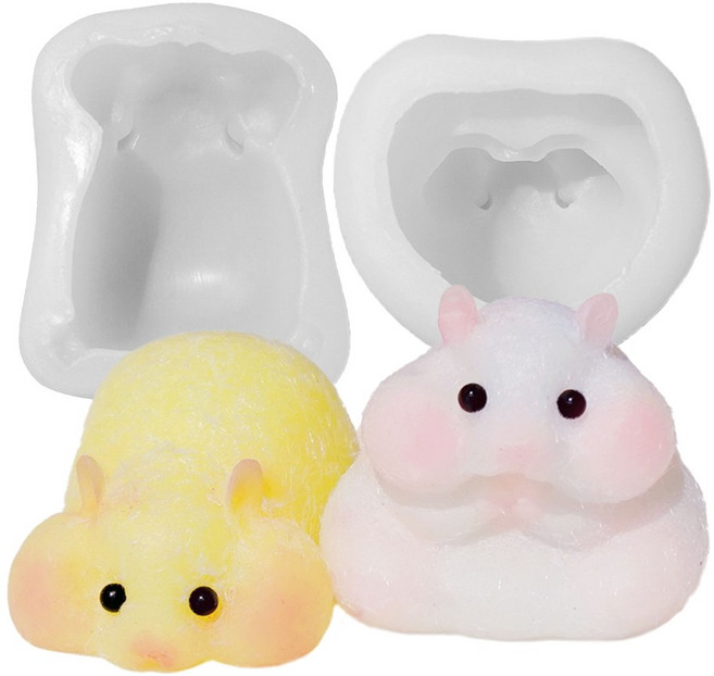 [마니랜드] 햄스터 몰드 2종 세트 / 햄찌 스퀴시, 1세트, 반투명