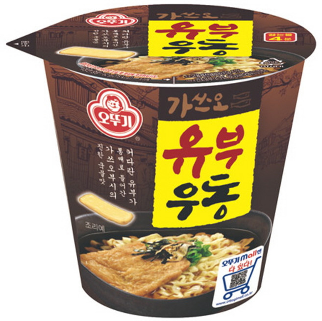 오뚜기 가쓰오 유부 우동 컵 62g, 5개