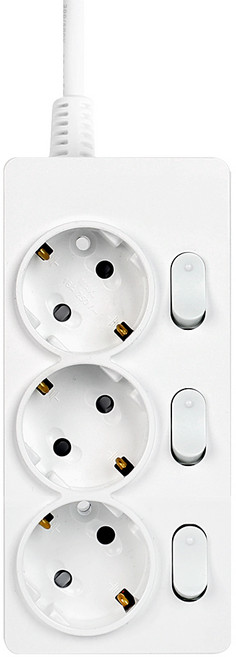 대성 퓨어탭 개별절전 멀티탭 3구 PUT-02, 1개, 화이트, 4.5m