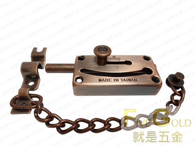 防盜鍊鎖附門栓, 1個