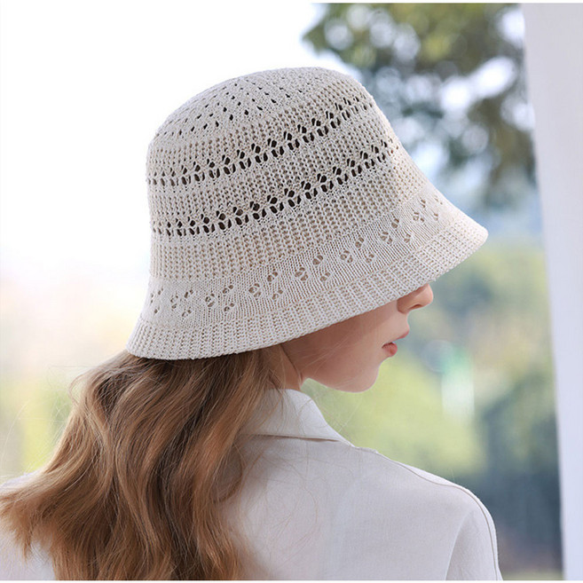 VANADAT 여름모자 펀칭 버킷햇 니트모자