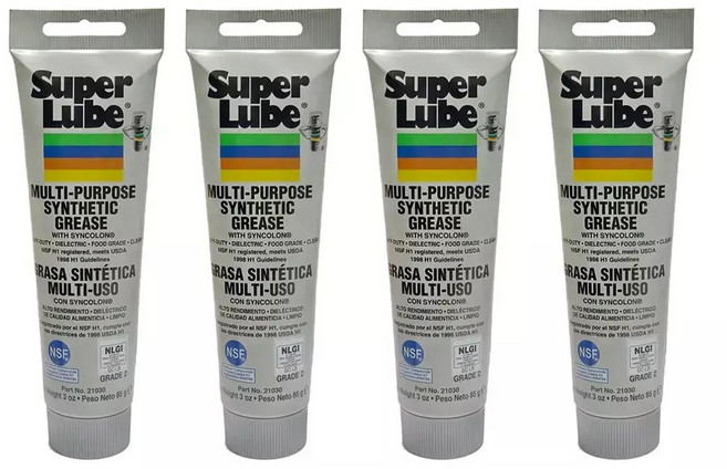 슈퍼루브 테프론 구리스 85g 튜브형 4개 세트 미국산 미제 키보드 커피머신 식품용 식용 윤활제 방청 고온 내열