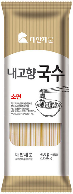 곰표 쫄깃한 소면 내고향국수, 450g, 1개