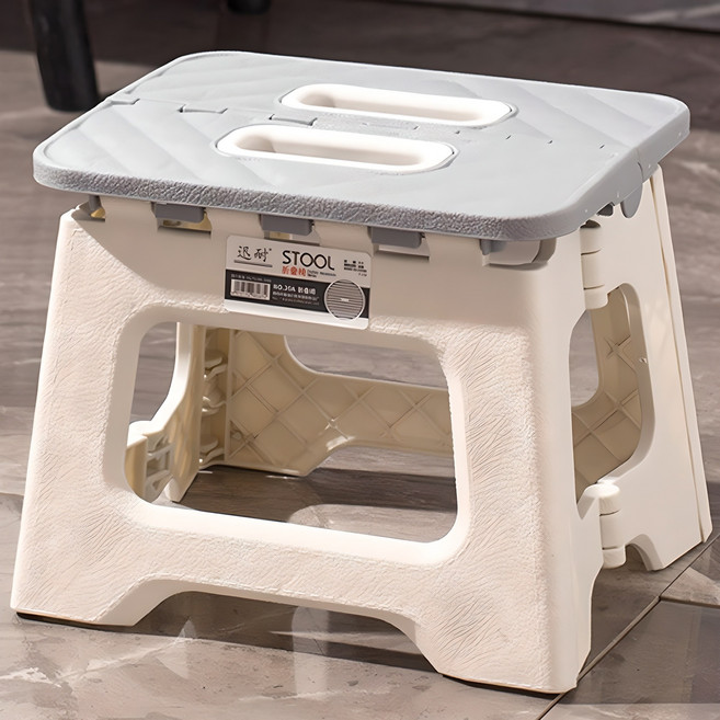 앞날창창 휴대용 접이식 간이 보조 폴딩 체어 소, 그레이, 1개