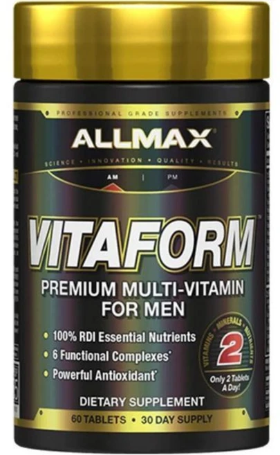 안티옥시던트 피로 올맥스 뉴트리션 비타폼 남성용 멀티 비타민 60정(1팩), Men's Multivitamin, 1개, 60정 - 쿠팡
