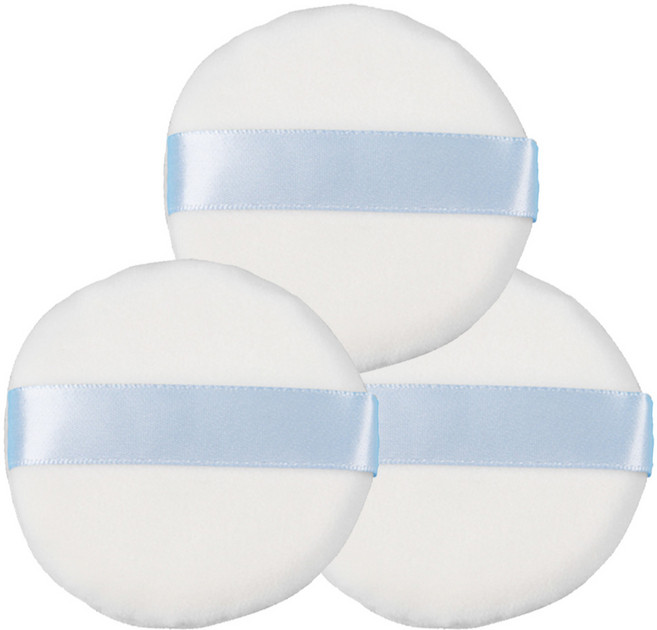 온더칩 파우더 퍼프 대형, 3개, 흰색