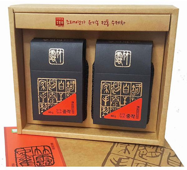 (조태연가 죽로차) 유기농 중작 녹차 80g 잎녹차 전통차 홈카페 티백 카페인없는차 잎차 허브티 루이보스티 설선물 추석석물 선물세트 물대신차, 1개