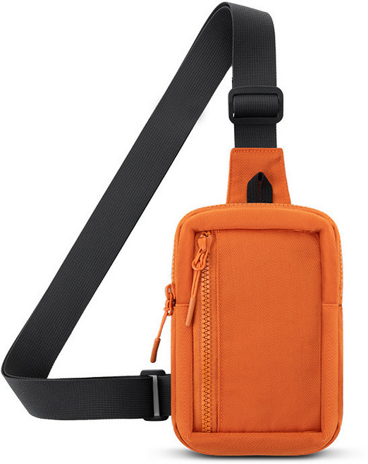 男士單肩斜挎包 迷你防水胸包 戶外運動健身包 腰包