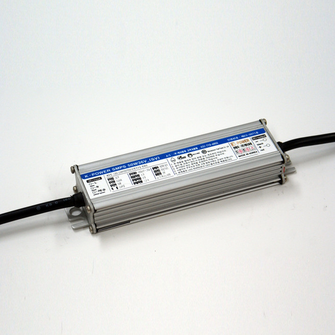 케이파워 컨버터_50W36V_슬림형_(방수형_정전류), 1개