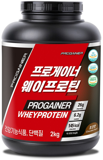 프로게이너 웨이프로틴 초코맛 유청단백질 프로틴보충제, 2kg, 1개