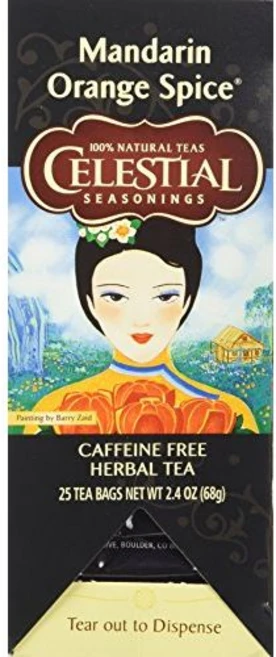 셀레스티얼 시즈닝스 만다린 오렌지 스파이스 허브차 티백 25개입 Celestial Seasonings Mandarin Orange Spice Herbal Tea 25 Tea Bag - 쿠팡
