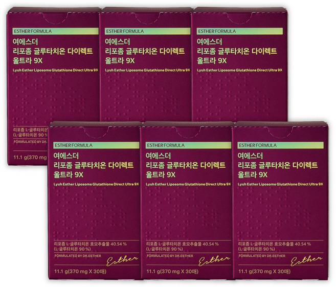 [본사직영] 여에스더 리포좀 글루타치온 울트라 9X 필름 (TV속 그 성분 900% 업그레이드), 6개, 30회분